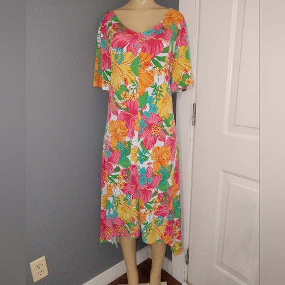 RUBY RD. FLORAL DRESS SZ XLG - Picture 1 of 6